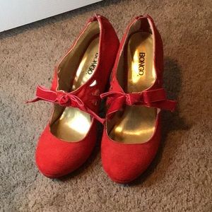 Bongo Red Bow Heels